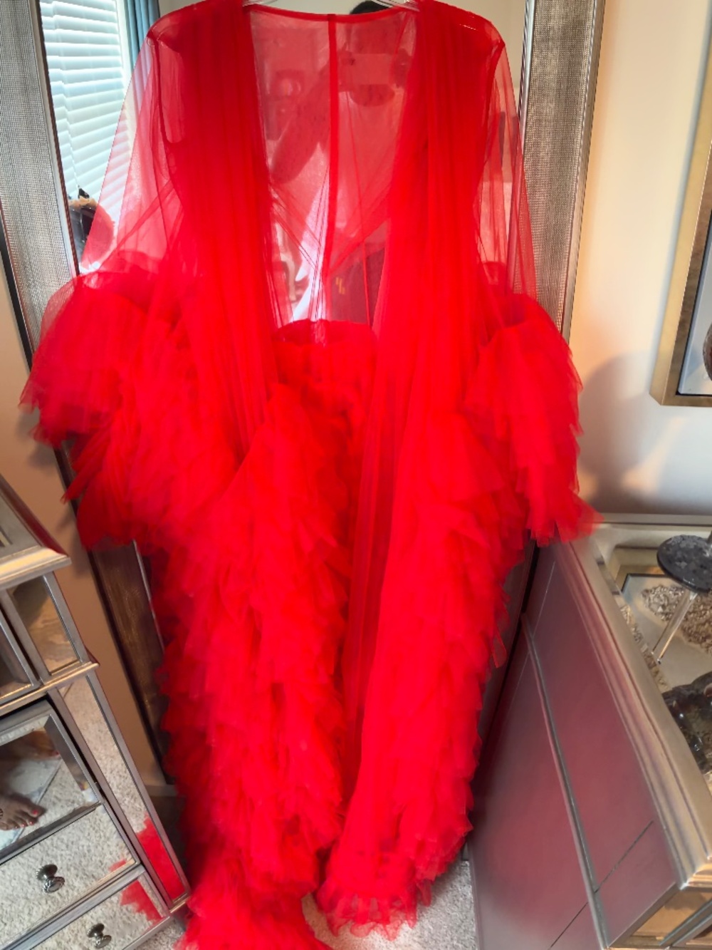 Red Maternity Robe